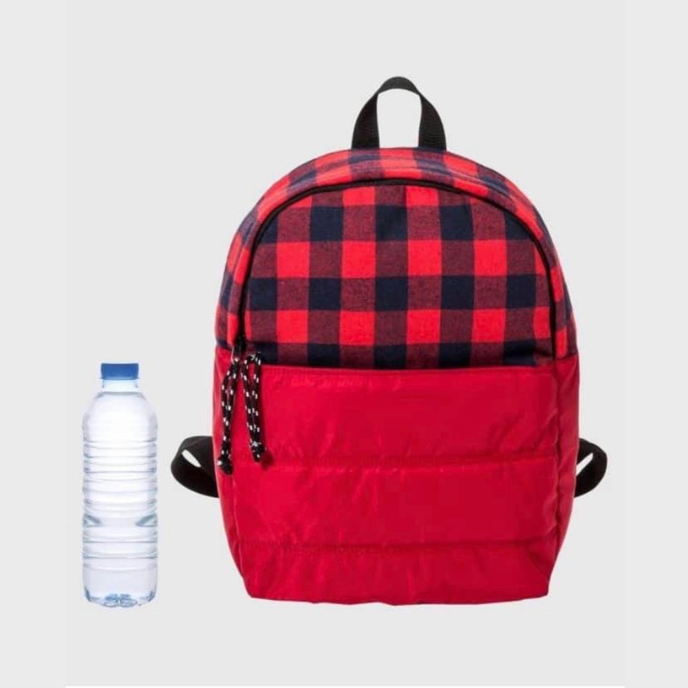 Cat & Jack Quilted Fleece Red Backpack 14 in NWT - Picture 3 of 8